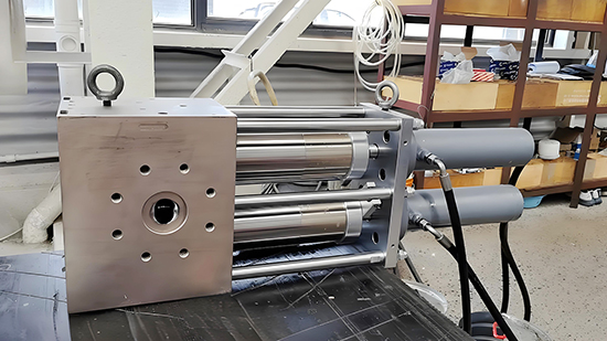 雙柱液壓換網器